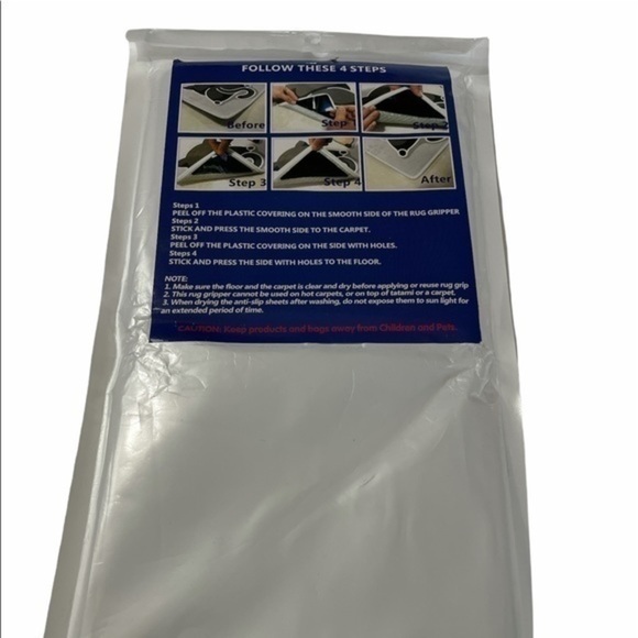 Fanquexy Anti Slip Black Triangle reusable washable Corner Fat Rug Grip set of 8 - Picture 6 of 6